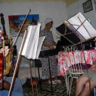 Orquesta Barbarito Diez in rehearsal at Obdulia's house